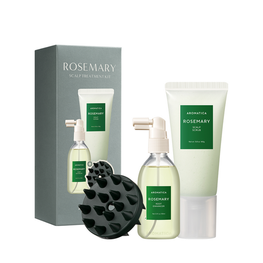 AROMATICA | Rosemary Scalp Treatment Kit (2 full size e 1 masaggiatore)