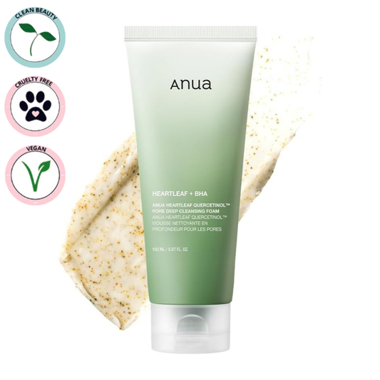 Anua | Heartleaf Quercetinol Pore Deep Cleansing Foam 150ml (Detergente viso)
