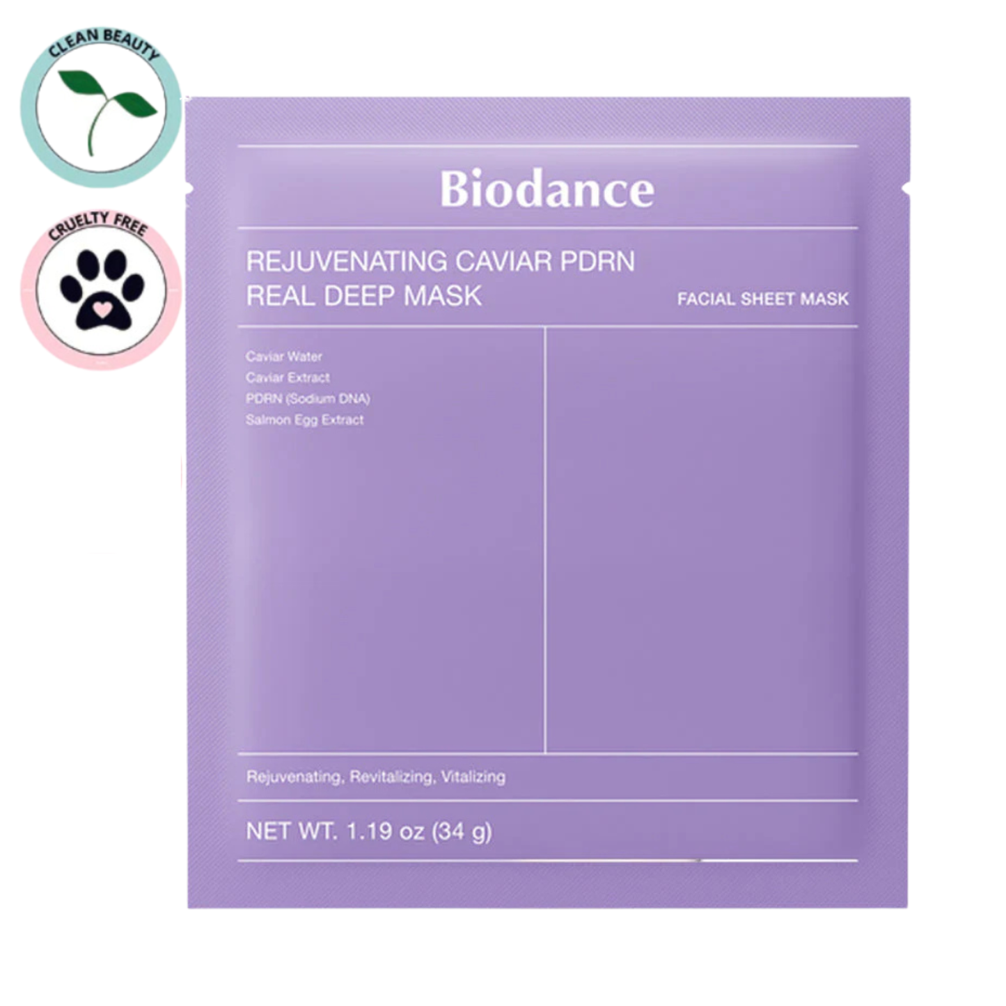 Biodance | Rejuvenating Caviar PDRN Real Deep Mask 34g (Maschera viso idrogel)