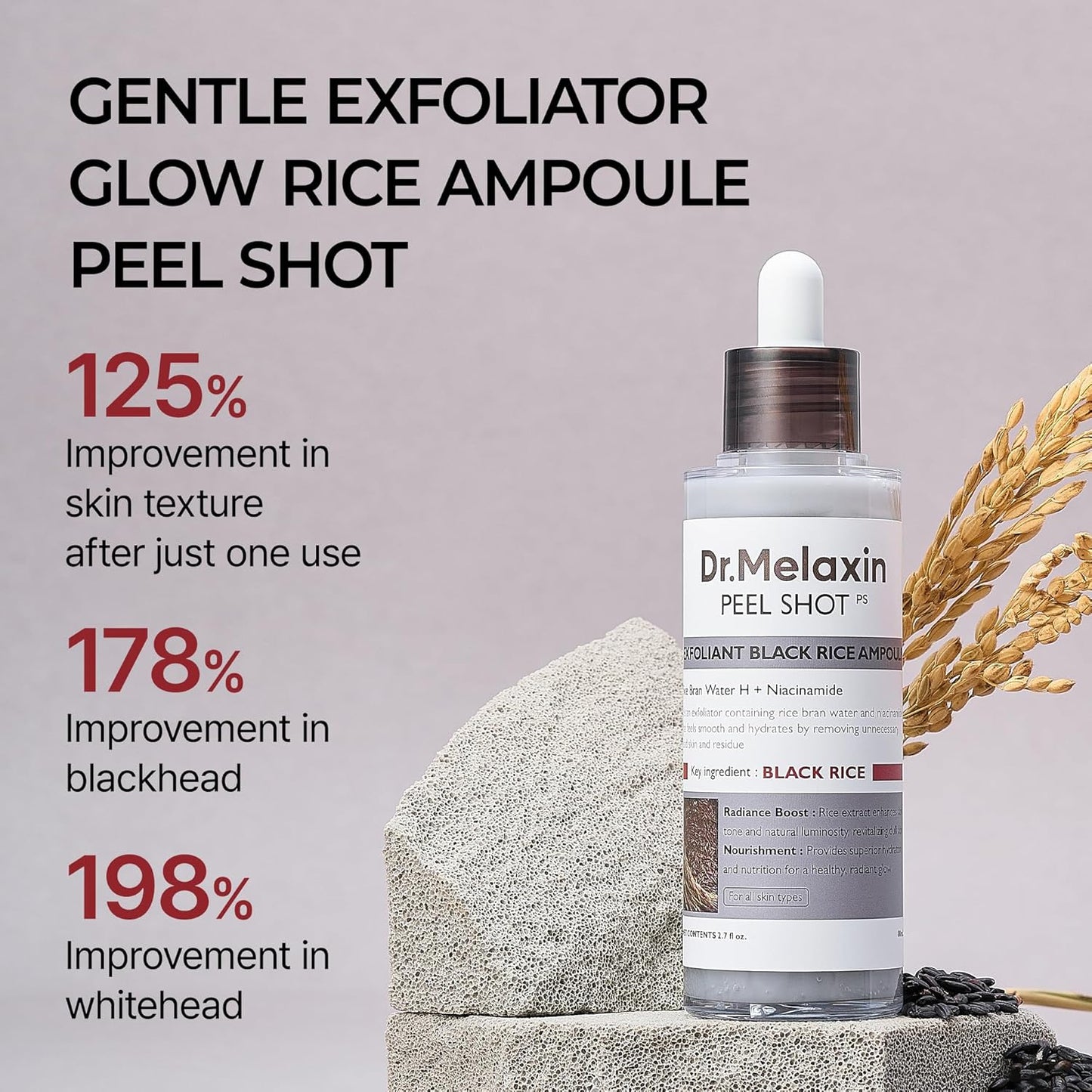 Dr. Melaxin | Peel Shot Exfoliating Black Rice Ampoule 80ml