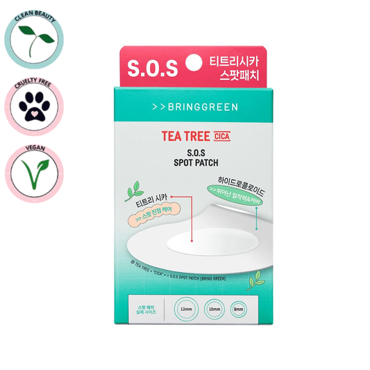 BRINGGREEN | Teatree Cica SOS Spot Patch (75+25) pezzi (Patch brufoli)