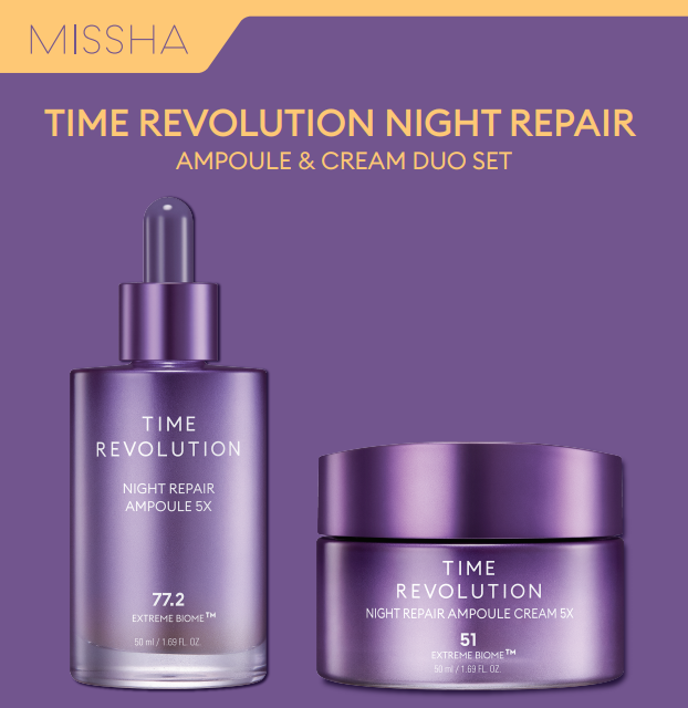 Missha | Time Revolution Night Repair Duo Set ( Crema + Siero) 50ml*50ml (In arrivo)