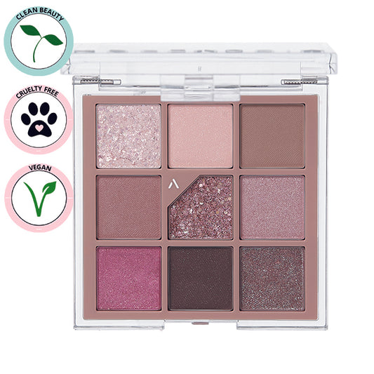 UNLEASHIA | Glitterpedia Eye Palette - 5 All of Dusty Rose - 6,6g