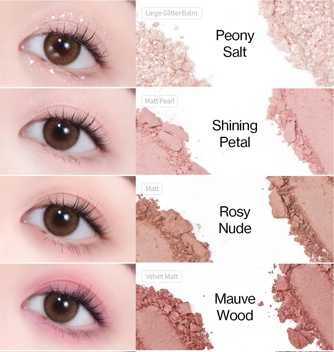 UNLEASHIA | Glitterpedia Eye Palette - 5 All of Dusty Rose - 6,6g