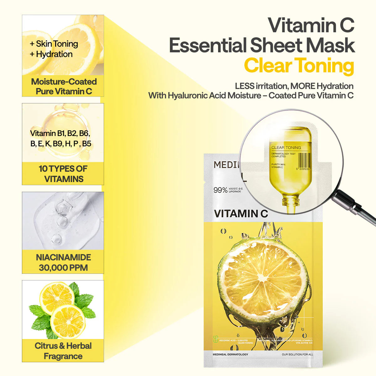 Mediheal | Vitamin C Essential Mask Clear Toning 24ml