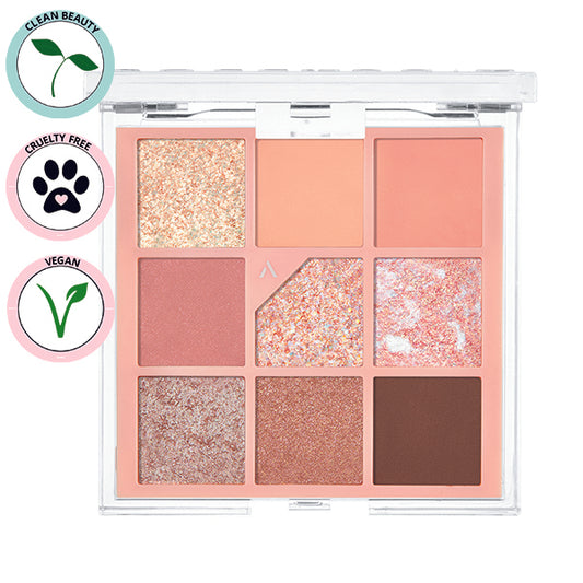 UNLEASHIA | Glitterpedia Eye Palette - 3 All of Coralpink - 6,6g