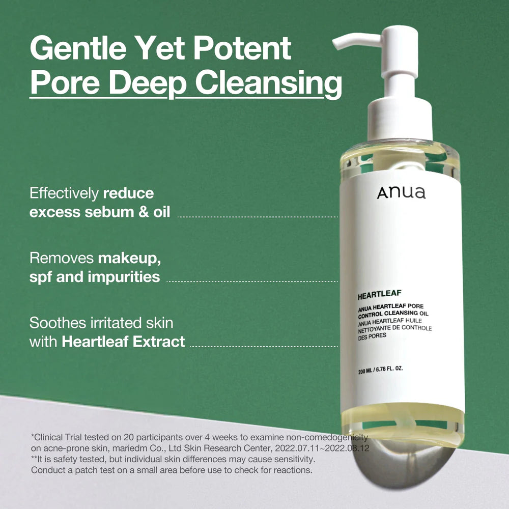 ANUA | Heartleaf Pore Control Cleansing Oil- 200ml (Detergente oleoso)