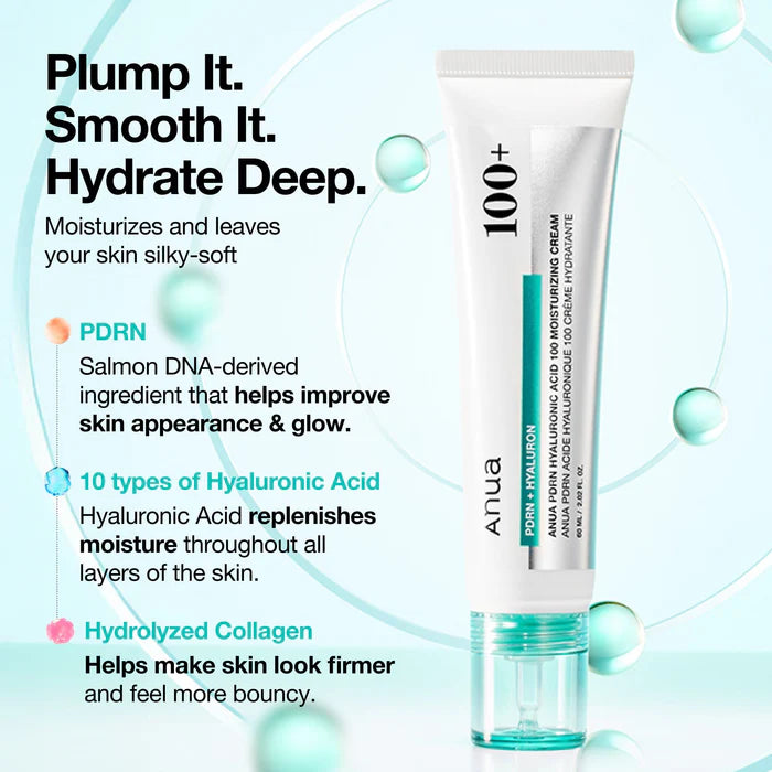 ANUA | PDRN Hyaluronic Acid 100 Moisturizing Cream 60ml