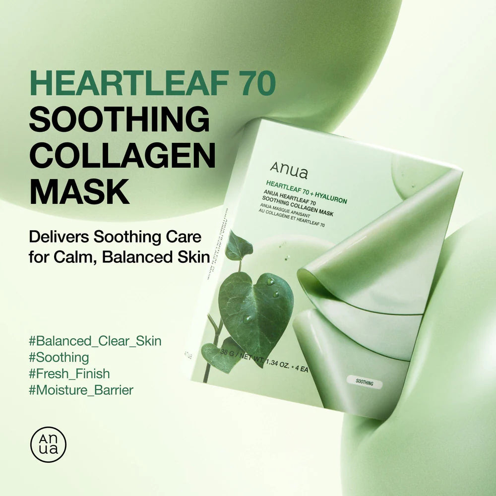 ANUA | Heartleaf 70 Soothing Collagen Mask 38g