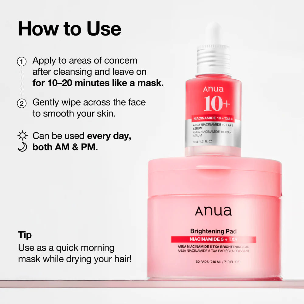 ANUA | Niacinamide 5 TXA Brightening Pad 60 pads 210ml (Tonico in dischetti)