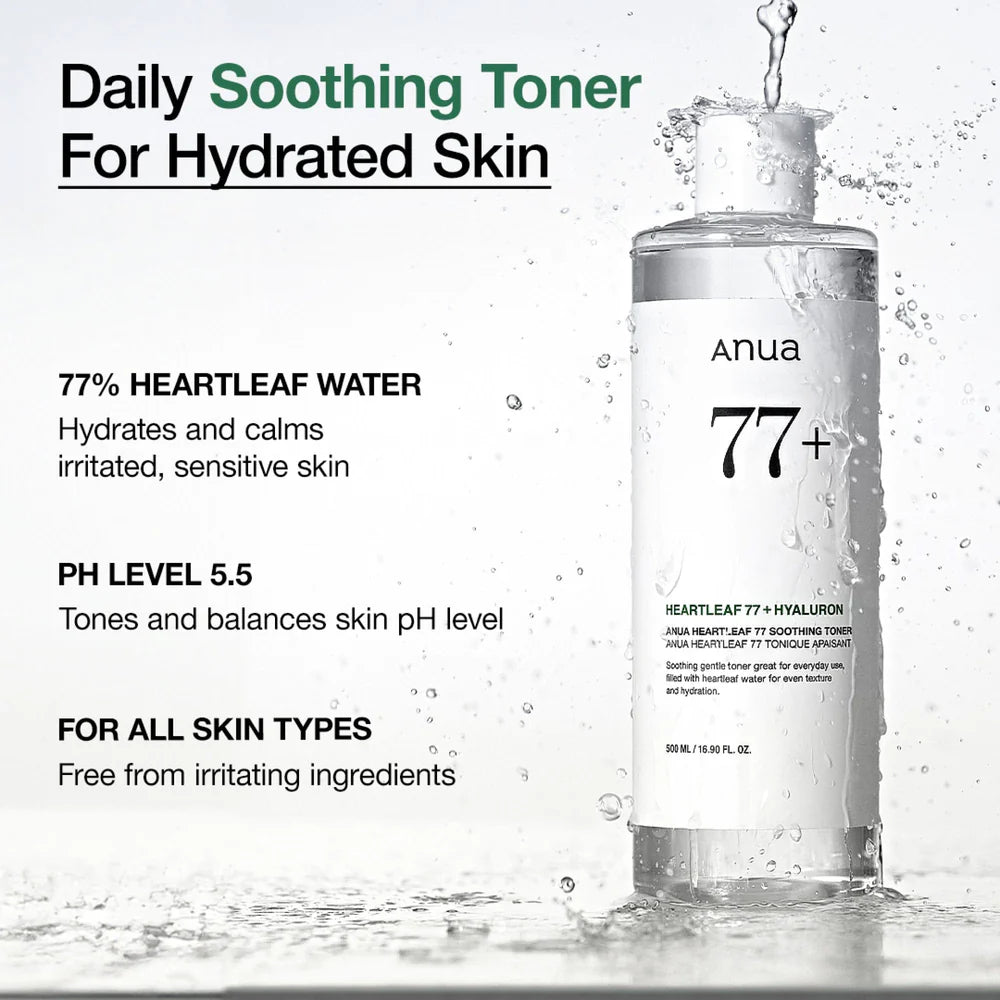 ANUA | Heartleaf 77% Soothing Toner - 250ml (Tonico Viso)