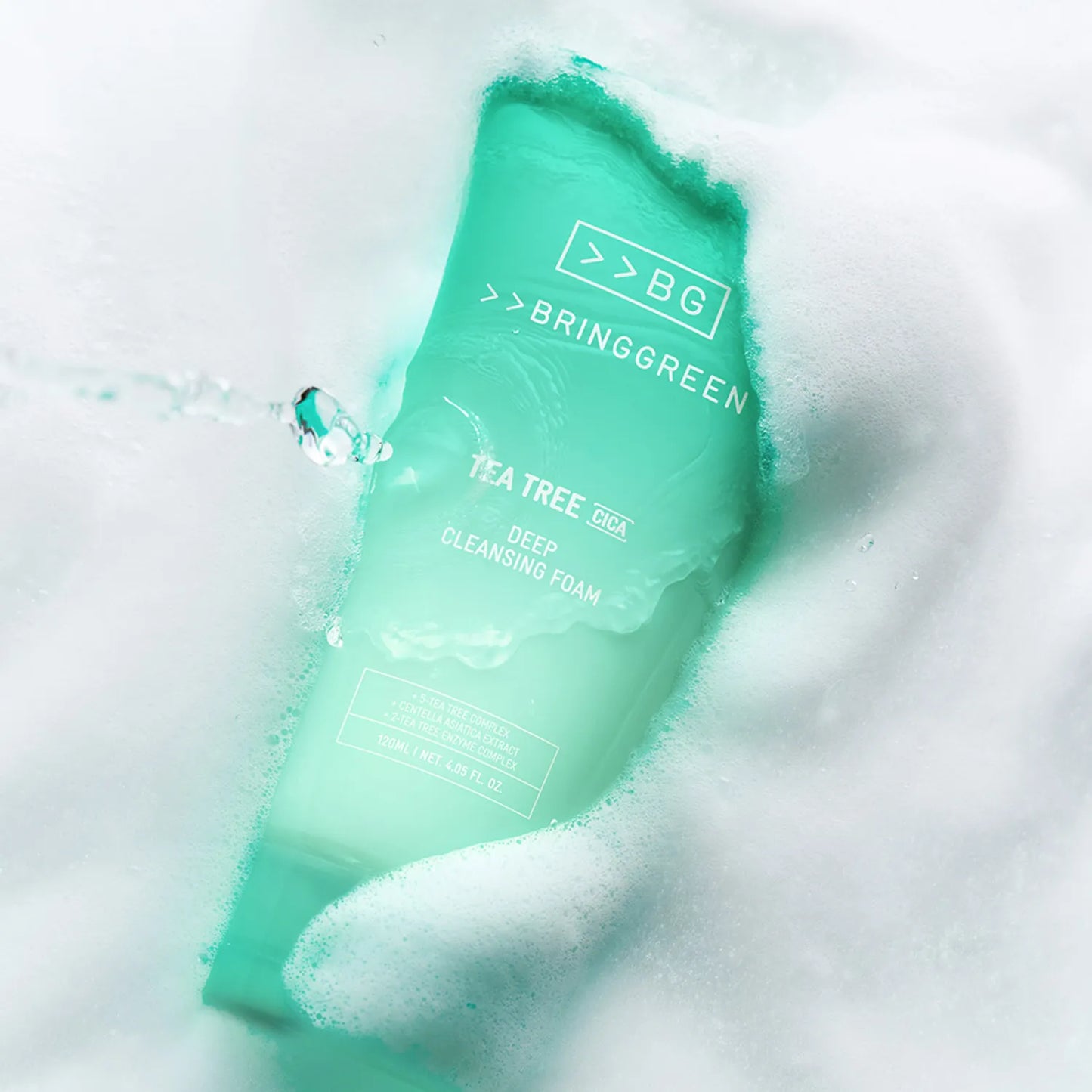 BRINGGREEN | Tea Tree Cica Deep Cleansing Foam 120ml (Detergente viso)