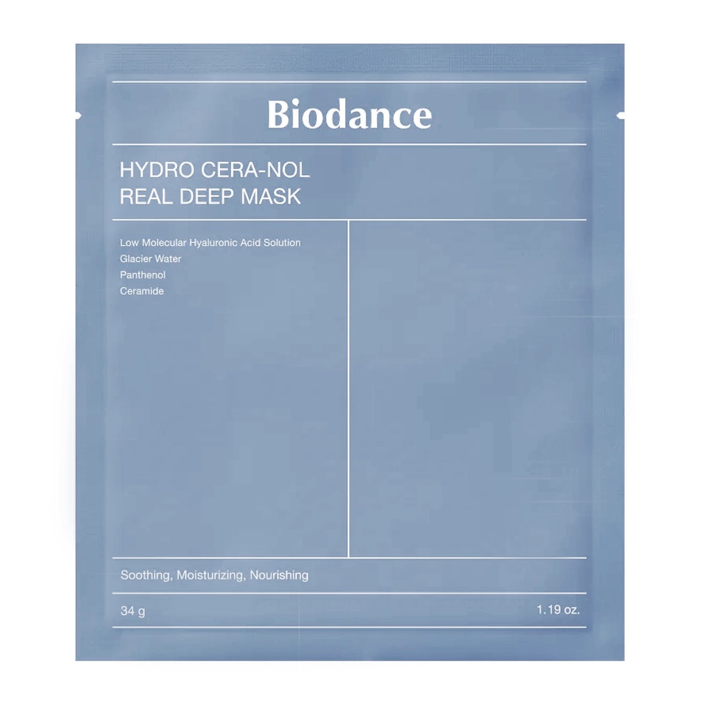 BIODANCE | Hydro Cera-Nol Real Deep Mask 34g (Maschera viso idrogel)