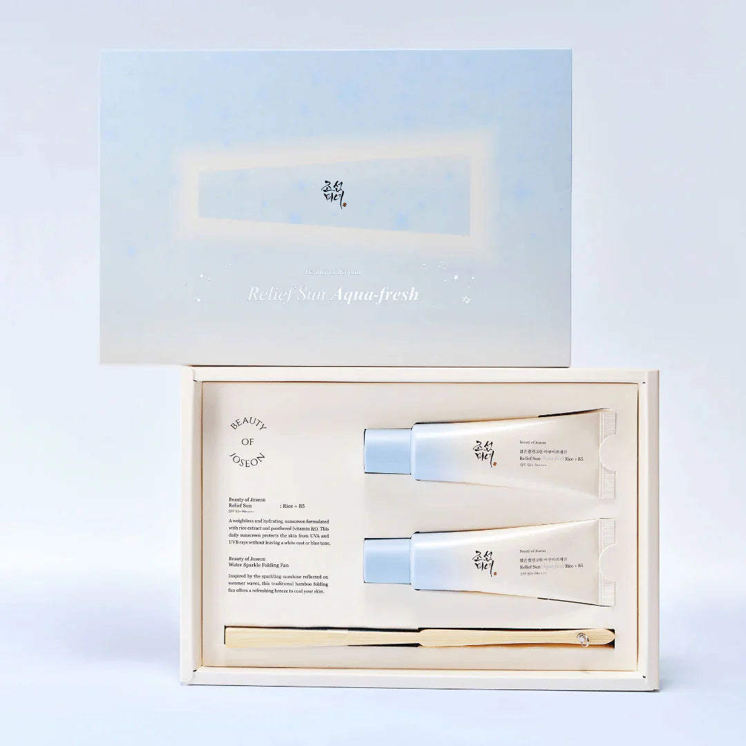 Beauty of Joseon | Relief Sun Aqua-Fresh Kit (2 spf + ventaglio)