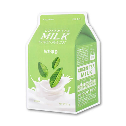 A'PIEU | Milk One-Pack Green Tea Sheet Mask Maschera Viso